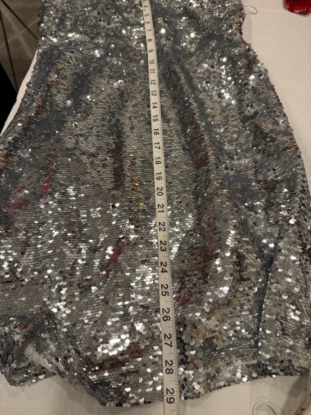 Gianni Bini Silver Sequin Mini Dress New With Tags Size Medium Cocktail Party - Picture 12 of 13
